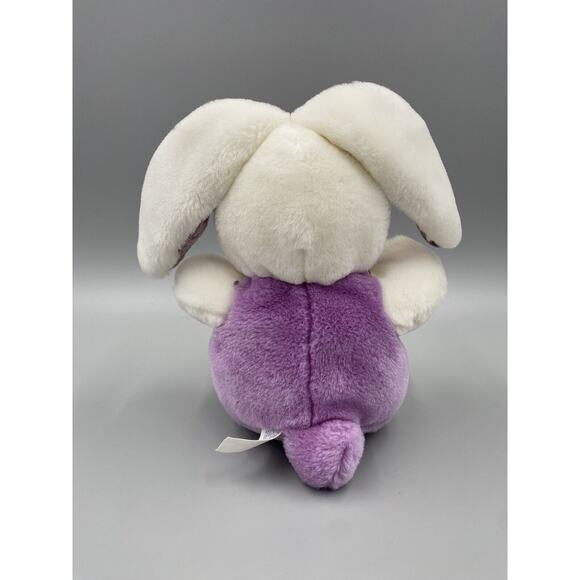 Main Joy Limited Small 7 Inch Bunny Rabbit Plush In Purple Outfit Stuffed Animal - Picture 4 of 7